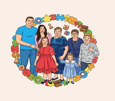 Логотип семьи Златы на коробке образовательной игры «Злата и семейный бюджет: путешествие в мир финансов»