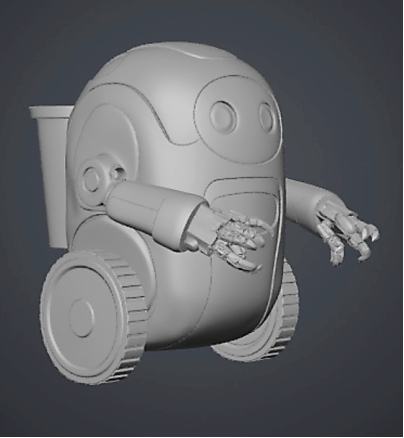 3D-модель робота-пылесоса