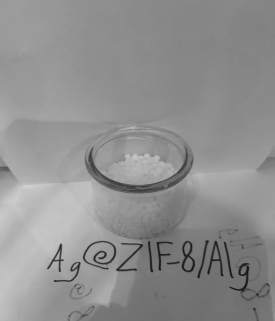 Готовые гранулы Ag@ZIF-8/Alg