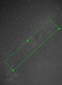 График зависимости интенсивности от координаты на выделенном фрагменте снимка без интерференционного фильтра